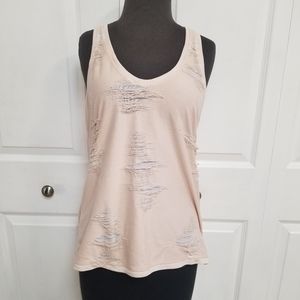 Rich and Skinny Woman's Small Distressed Tank Top